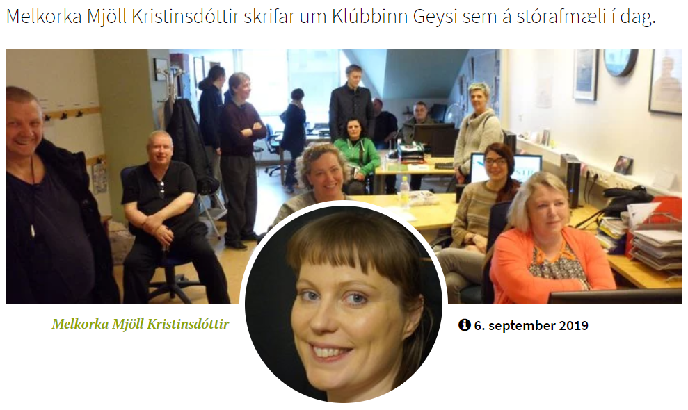 KLÚBBURINN GEYSIR 20 ÁRA: AFMÆLISÁVARP