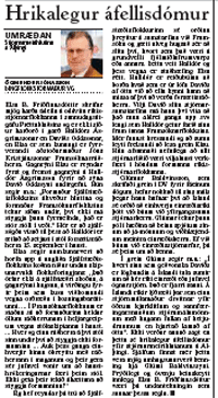 Er Fréttablaðið ósátt við tyggigúmmíkenninguna?