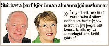 HVATNING FRÁ BSRB: VERJUM VELFERÐINA