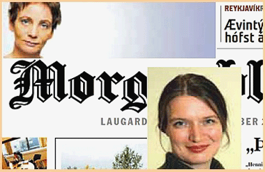 TVÆR KONUR Í LAUGARDAGSMOGGA