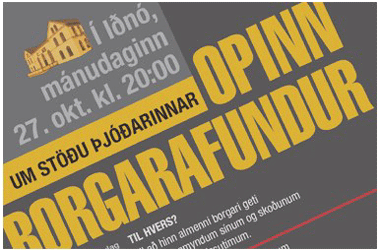OPIÐ FUNDARBOÐ TIL RÁÐAMANNA ÞJÓÐARINNAR