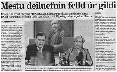 MORGUNBLAÐIÐ OG RÍKISSJÓNVARPIÐ BRUGÐUST