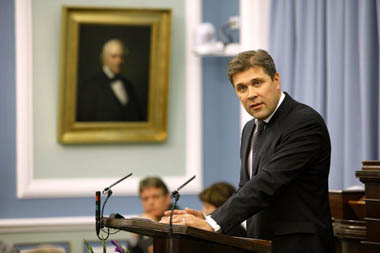 Bjarni Ben í ræðustól