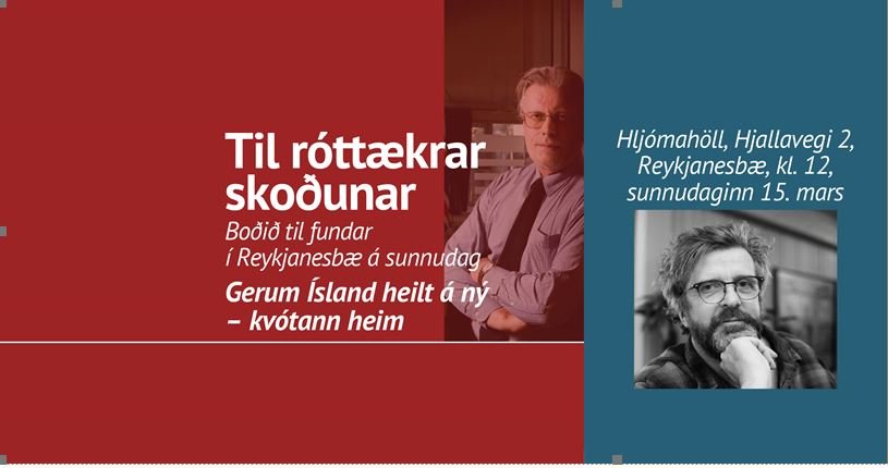 KVÓTANN HEIM: HLJÓMAHÖLLINNI, REYKJANESBÆ, SUNNUDAGINN 15. MARS!