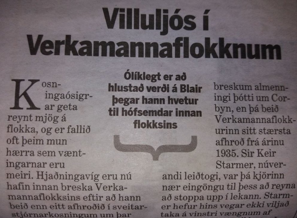 MÝRARLJÓS MORGUNBLAÐSINS