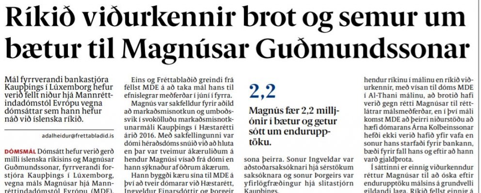 SYNDIR SONANNA TIL SKOÐUNAR Í STRASSBORG