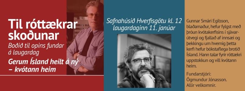 UM GUNNAR SMÁRA OG KVÓTANN HEIM