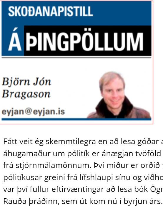 UMFJÖLLUN UM BÓK