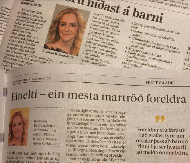 Á EINELTISVAKTINNI MÁ ALDREI SOFNA