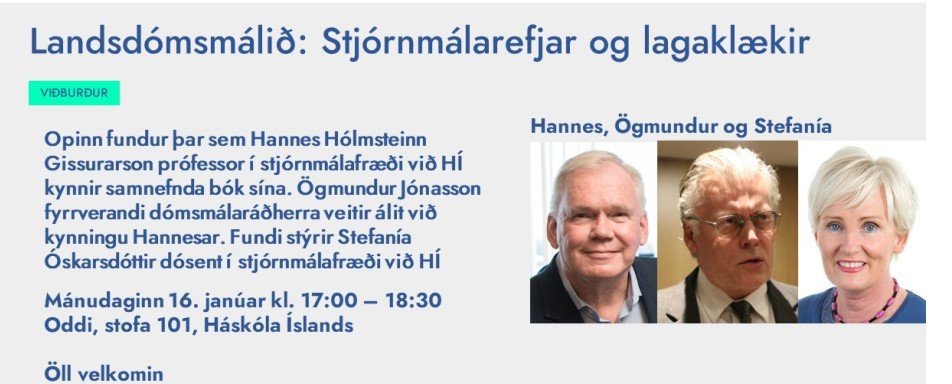 LANDSDÓMSMÁLIÐ TIL SKOÐUNAR