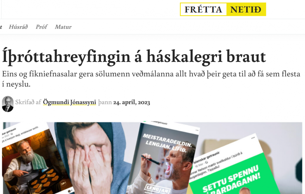 Á FRÉTTANETI UM SPILAFÍKN