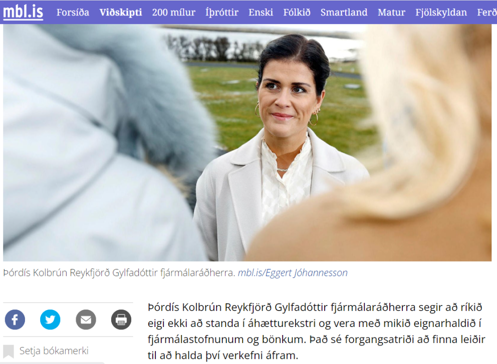 SEGIR RÍKISSTJÓRNINA VILJA FRELSA ÞJÓÐINA FRÁ ÁHÆTTUREKSTRI