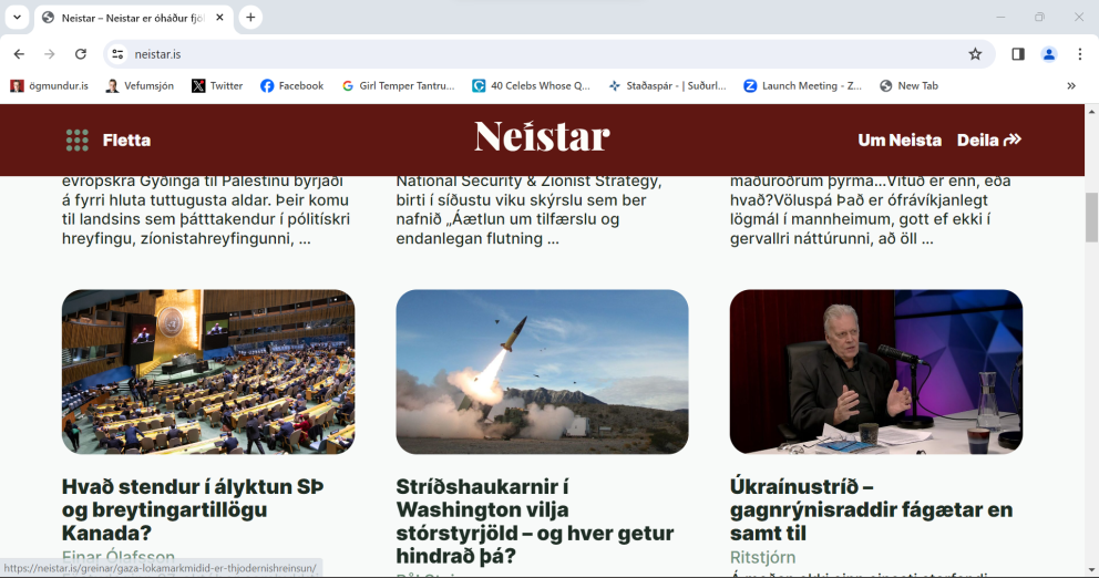 Á SPJALLI VIÐ FROSTA OG Í GÓÐUM FÉLAGSSKAP Á NEISTUM