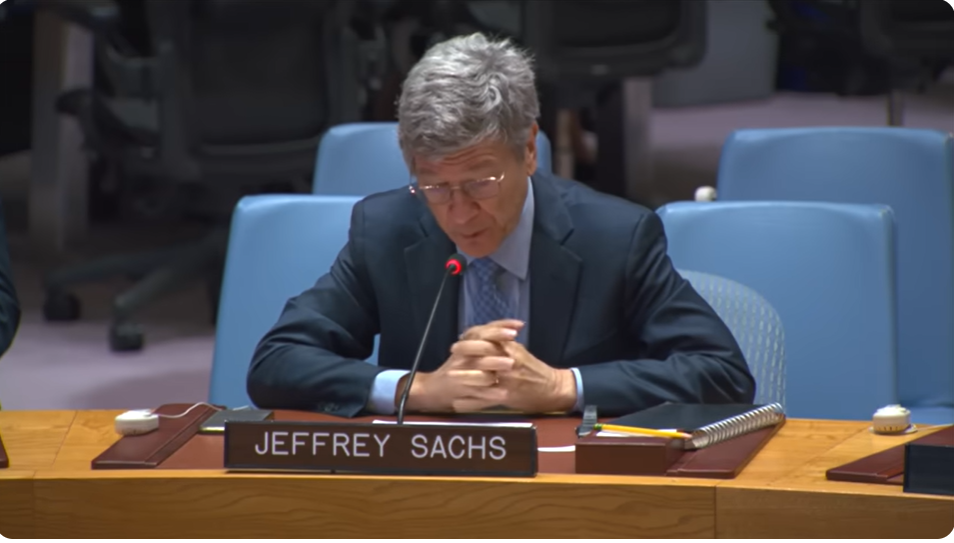 JEFFREY SACHS ÁVARPAR ÖRYGGISRÁÐ SÞ