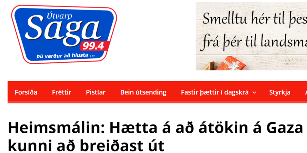 RÆTT UM GAZA Í ÚTVARPI SÖGU