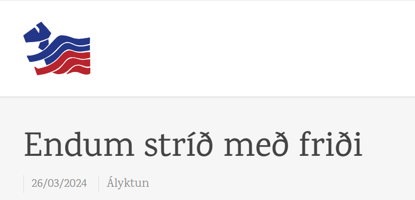 SAMTÖK HERNAÐARANDSTÆÐINGA ÁLYKTA