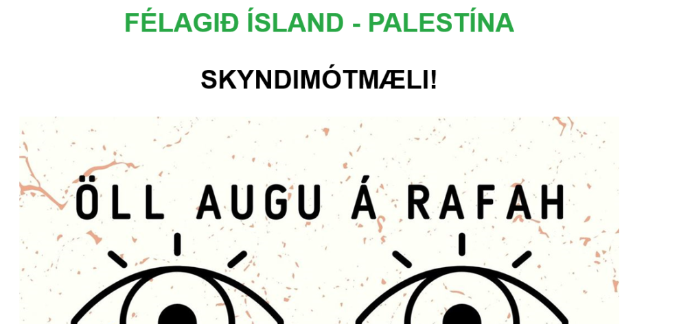 MÓTMÆLUM STRÍÐSGLÆPUNUM – MÓTMÆLUM ÞÖGN ÍSLANDS!