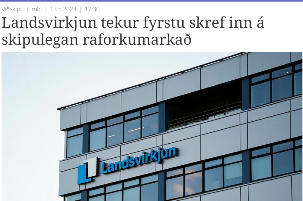LANGTÍMAVÖRUR OG SKAMMTÍMAVÖRUR LANDSVIRKJUNAR