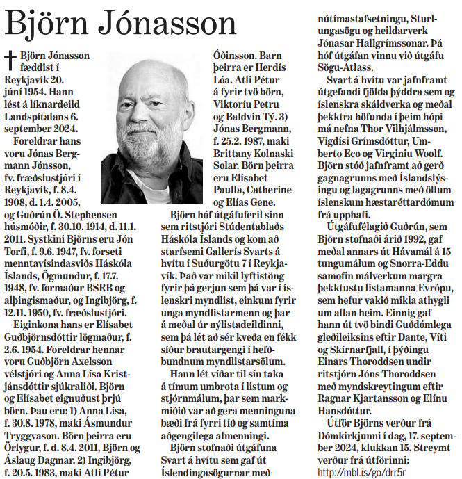 ÚTFÖR BJÖRNS BRÓÐUR MÍNS