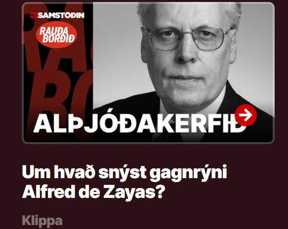 ALFRED DE ZAYAS KYNNTUR TIL LEIKS