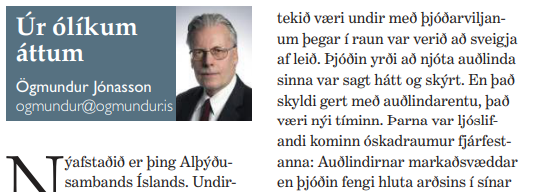 ÓÞARFI AÐ HNEYKSLAST Á ÞJÓÐNÝTINGARTALI