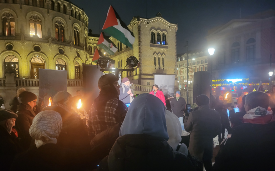 ÚTIFUNDUR Í OSLÓ: ÞJÓÐARMORÐINU Á GAZA ER EKKI LOKIÐ