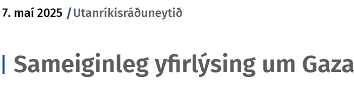 GOTT HJÁ UTANRÍKISRÁÐHERRA ÍSLANDS