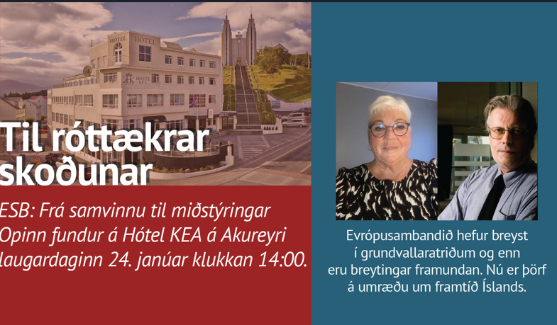AKUREYRARFUNDUR UM ESB Á LAUGARDAG