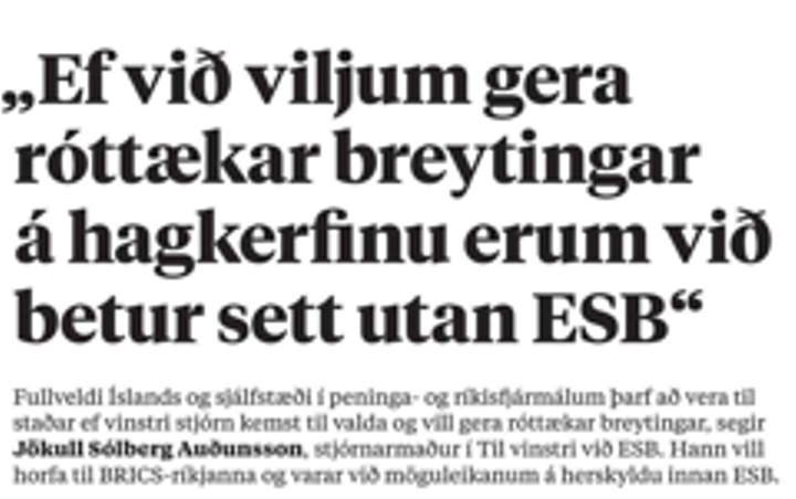 SANNFÆRANDI JÖKULL SÓLBERG!