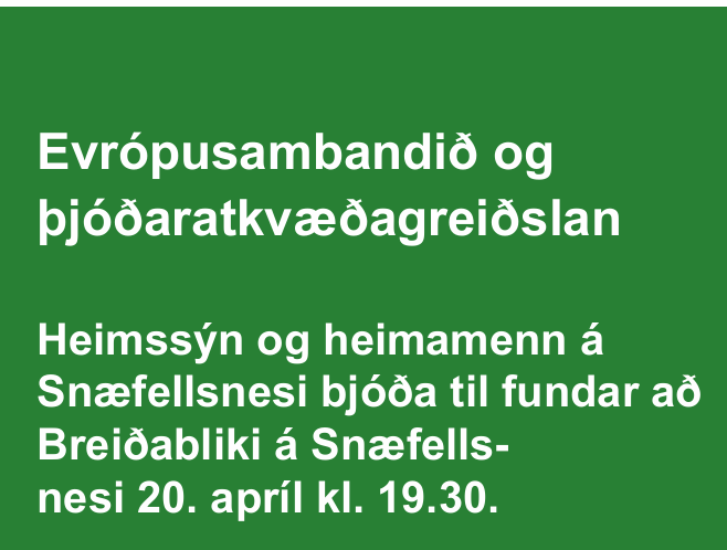 FUNDAÐ Á SNÆFELLSNESI UM EVRÓPUSAMBANDIÐ