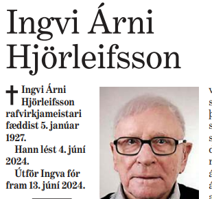 INGVA HJÖRLEIFSSONAR MINNST