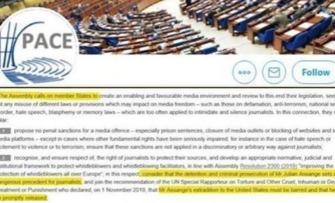 EVRÓPURÁÐIÐ TEKUR UNDIR KRÖFU UM AÐ JULIAN ASSANGE VERÐI LÁTINN LAUS