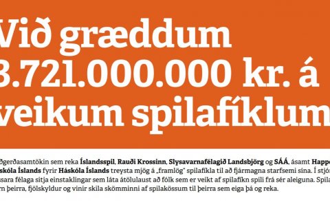ÁBYRGÐ Á REKSTRI SPILAKASSA OG SPILAVÍTA SKRÁÐ Á NÖFN OG KENNITÖLUR