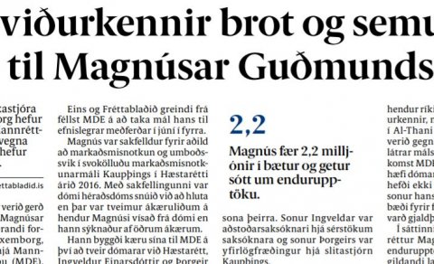 SYNDIR SONANNA TIL SKOÐUNAR Í STRASSBORG