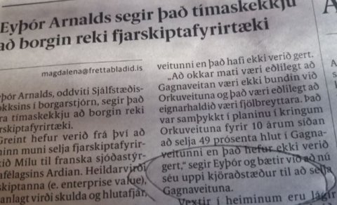 EYÞÓR MINNIR Á HVERS VEGNA EKKI Á AÐ KJÓSA SJÁLFSTÆÐISFLOKKINN