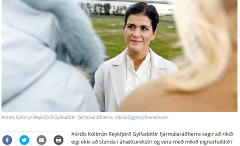 SEGIR RÍKISSTJÓRNINA VILJA FRELSA ÞJÓÐINA FRÁ ÁHÆTTUREKSTRI