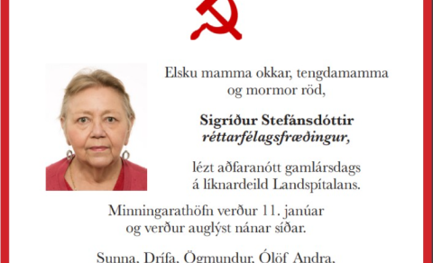SIGRÍÐAR STEFÁNSDÓTTUR MINNST
