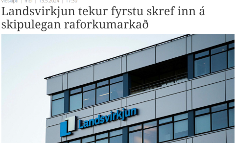 LANGTÍMAVÖRUR OG SKAMMTÍMAVÖRUR LANDSVIRKJUNAR