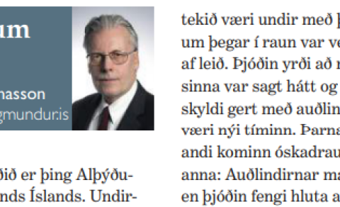 ÓÞARFI AÐ HNEYKSLAST Á ÞJÓÐNÝTINGARTALI