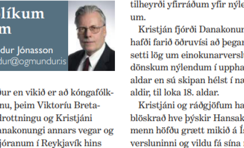 VIKTORÍA, KRISTJÁN FJÓRÐI OG EINAR BORGARSTJÓRI