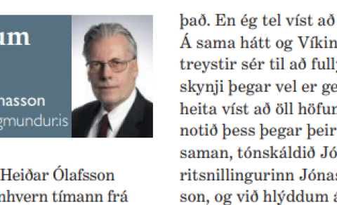 ÞAKKIR TIL ÞEIRRA SEM NÆRA JARÐVEGINN