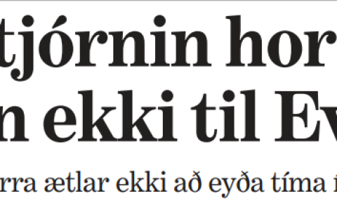 SVONA EINFALT ER ÞETTA EKKI