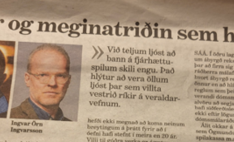 SVARGREIN VIÐ SVARGREIN UM SPILAKASSA OG SIÐFERÐI