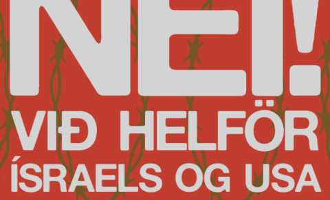 STRÍÐSGLÆPUM Á GAZA MÓTMÆLT