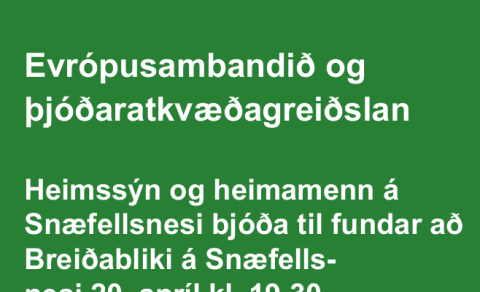 FUNDAÐ Á SNÆFELLSNESI UM EVRÓPUSAMBANDIÐ