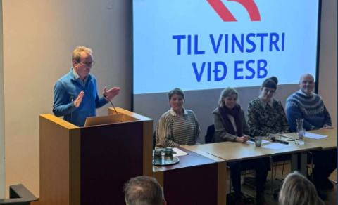TIL VINSTRI VIÐ ESB: ÍSLAND TALI MÁLI FRIÐAR